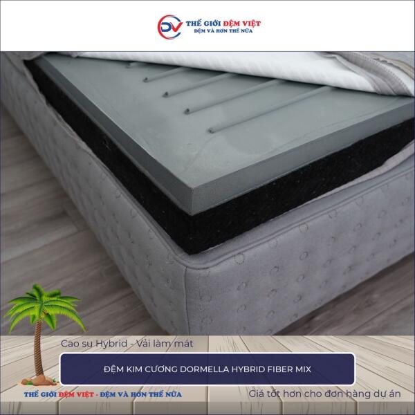 Đệm Kim Cương Dormella Hybrid Fiber Mix 3-1